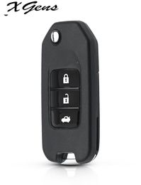 For Honda Accord Civic 2015 Fit XRV City Greiz Marina Wisdom Jazz Flip Folding Original Remote Key Shell 3 Buttons Fob4446579