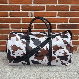 Waterproof Lage Bag Women Trolley For Travel Cow Leopard Printed Foldable Leather Duffle Bags 34 S 83 S 21 s