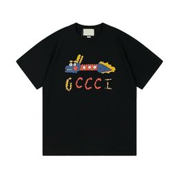 2024 New Cartoon dragon letter print short sleeve designer GG Fashion T-shirt Brand T-shirt Luxury short sleeve spring and summer women's and men's trend T-shirts