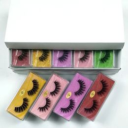 Wholesale of 10 pairs of natural fake eyelash bags soft and thick 3D mink eyelash makeup fluffy mink eyelashes 240220