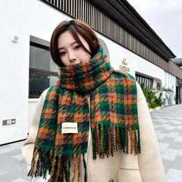 Scarves 1Pcs High Quality Wool Scarf Winter Autumn Pure Fashion Classic Warm Thick Versatile Muffler Male Shawl Women