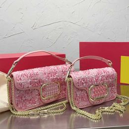 Loco Luxus Designer Kettentaschen Tasche Damen Abend Italien Marke Schalter für Glocks Schalter Handtaschen Kupplung Geldbörse Umhängetaschen Fas