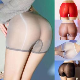 Women's Panties Women Glossy Sheer Briefs Elastic Underwear Sexy Brief Seamless Shorts Thin Breathable Knickers Silky Smooth