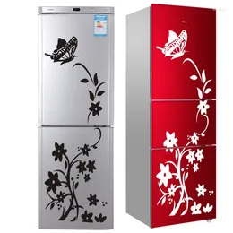 Наклейки на стену 2024, высококачественная наклейка, креативный холодильник с узором бабочки, обои для домашнего декора