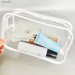 Cosmetic Bags PVC Clear Cosmetic Bags Small Large Transparent Waterproof Makeup Bag Portable Travel Toiletry Wash Organiser Case Storage Pouch YQ240220