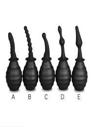 Anal Plug Silicone Anus Douche Cleaner Enema Vagina Wash Bottle Tube Nozzle Pump Enema Cleaning Sex Toys Adult Products For Women 8590401