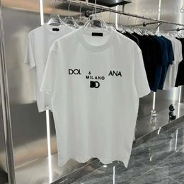 Italy D G Brand Tees Milan Designer Fashion Men Woman Luxury Black White 100% Cotton Correct Letter Print Graphic T-Shirts Polos Tops Sh 5349