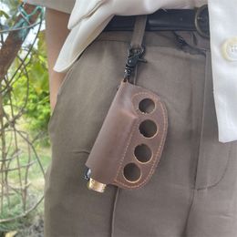 Outdoor Picnic Hanging Waist Lighter Leather Case Japanese and Korean Camping Key Ring Finger Tiger OKKF
