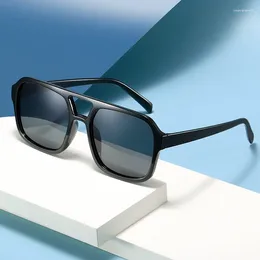 Sunglasses Women Square Double Bridge Vintage Women's Oversized Sun Glasses Men Designer UV400 Eyewear