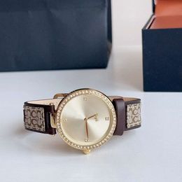 Luxury coachs Gold Women Watch Top Brand 32mm Designer Wristwatches Diamond Lady watches For Womens Valentines Christmas Mothers Day Gift