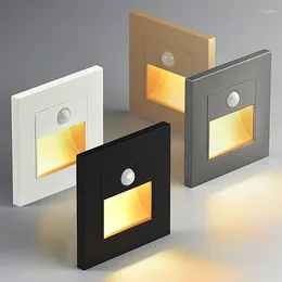 Wall Lamp Embedded Floor LED Household Corner Corridor Light Sensing Intelligent 86 Human Body Aisle Small Night