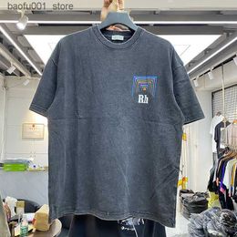 Men's T-Shirts Mens T-Shirts Men Women Vintage Heavy Fabric BOX PERSPECTIVE Tee Slightly Loose Tops Multicolor Nice Washed T-shirt T221202 Q240220