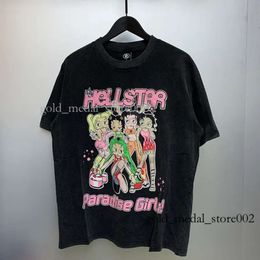Hellstar T Shirt Designer T Shirts Graphic Tee Cloth All-match Clothes Hipster Washed Fabric Street Graffiti Letter Foil Print Vintage Coloeful Loose Hellstar 151