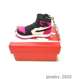 Wholesale Designer Mini Silicone Sneaker Keychain With Box For Men Women Kids Key Ring Gift Shoes Keychains Handbag Chain Basketball Shoe Holder S3I9