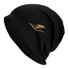 Berets Goldfinch Beanie Hats Little Bird Bonnet Female Male Casual Kpop Knit Hat Autumn Winter Pattern Elastic Caps