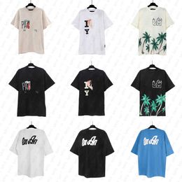 High quality t shirts for mens designer t shirt men palm -angel summer tops USA High Street Classic Letter Print Fashion Casual Short-sleeved Round Neck tshirt