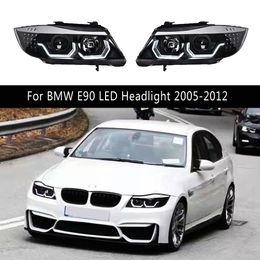Car Styling Daytime Running Light Front Lamp For BMW E90 320i 325i 318i LED Headlight Assembly 05-12 Streamer Turn Signal Indicator Lights