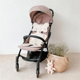 Stroller Parts Bear Embroidery Kids Car Seat Pram Cushion Trolley Mattress Baby Pushchair Mat Accessories