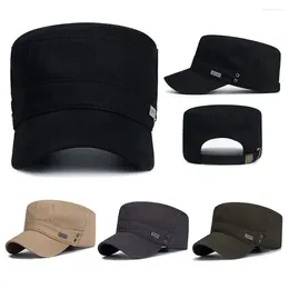 Berets Spring Summer Breathable Adjustable Army Hat Cadet Sun Cap Baseball