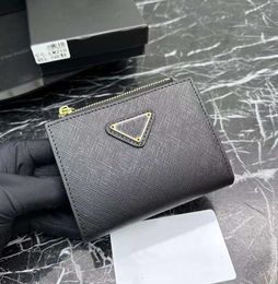 Wallet for Designer Women Purse Men Card Holder Triangle Brand Casual Fashion Wallets Coin Purses Bag Cardholder Black Pink with Box s holder 333