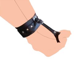 PU Leather Hand Wrist To Thumbs Feet Ankle To Toes Cuffs Bondage Belts Cosplay BDSM Handcuffs Hogtie Strap Restraints Slave Adult 1463624