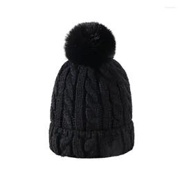 Berets Women's Hat Beanie Caps For Men Balaclava Autumn Winter Streetwear Men's Hats Girls Beanies Luxury Pompom