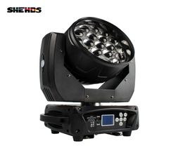 SHEHDS NEW LED Zoom Moving Head Light 19x15W RGBW Wash DMX512 Stage Lighting Professional Equipment For Dj Disco party Bar Effect 3340861