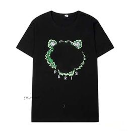 Kenzo T Shirt Top Quality Men Women Tshirts Womens Kenzo Pullover Summer Street Apparel Short Sleeve Tiger Head Embroidery Letter Print Loose Fit Trend Kenzos 1301