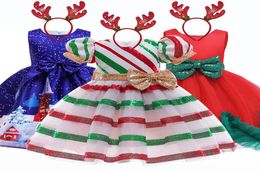 New Christmas Dress For Girls Costume Kids Dresses For Girls Princess Dress Children Evening Party Dress 3 4 5 6 7 8 9 10 Year3345396