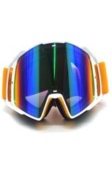New Goggle Tinted UV Stripe Motorcycle Goggles Motocross Bike Cross Country Flexible Goggles Snow Ski Lunette7697041