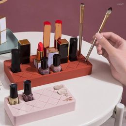 Makeup Brushes 8/18 Grid Silicone Lipstick Rack Cosmetic Storage Box Case Organiser Brush Holder For Desktop