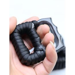 Carbon Buckle ABS Fist Four Tiger Legal Finger Ring Defense Wolf Self Rescue Equipment 6331