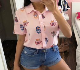 Gagarich Sailor Moon Pink Short Sleeve Shirts Harajuku T Shirt Women Clothes 2020 Cosplay Top Cute Kawaii Butterfly T Shirt CX20064670192