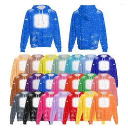 Women's Hoodies Autumn Winter Trend Tie-dye 21 Solid Colour Top Thermal Sublimation Loose Hooded Sports Hoodie