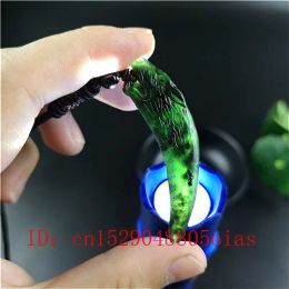 Pendants Natural Black Green Chinese Jade Wolf Tooth Pendant Necklace Fashion Accessories Charm Jewellery Carved Amulet Gifts for Men Her