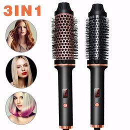 Professional 3 In 1 Fast Heat Curly Hair Iron Tools Devices Speeds 410 F Multifunctional Hair Styling Appliances Brush for Women 240219