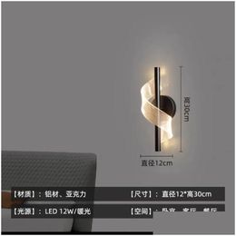 Wall Lamps Modern Led Mounted Lamp Mirror For Bedroom Crystal Sconce Lighting Antique Wooden Pley Mount Light Drop Delivery Lights In Dhlq3
