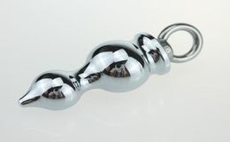 Small Size Unisex Metal Stainless Steel Anal Plug With Suspension Link Butt Booty Bead Adult Bdsm Product Sex Anus Toy For Lesbian8859801