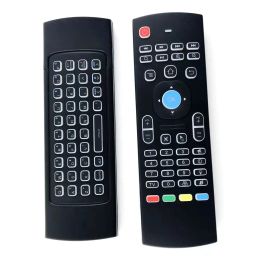 MX3 Backlight Wireless Keyboard With IR Learning Wireless Remote Control Fly Air Mouse LED Backlit Handheld For Android TV Box ZZ