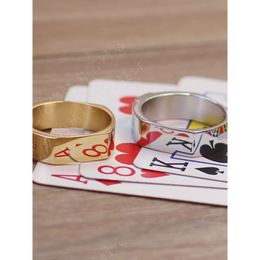 Hexagonal New Gold Plated Titanium Steel Ring For Men's High Definition Reflective Recognition Card Poker Fashion Close Up Magic Props 1170