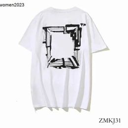 Offs White Brand T-Shirts Offs White Shirt Luxurys Offes Clothing Mens Tee Shirts Women Loose Tees Tops Man Casual Street Graffiti Shirt 4306