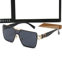 Top luxury Sunglasses Polarising lens designer womens Mens Goggle senior Eyewear For Women eyeglasses frame Vintage Metal Sun Glasses With Box leopard AJ 23113