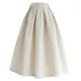 Skirts Spring And Autumn Fashion Slim Jacquard Fluffy Skirt Temperament Commuter Women's Flesh Covering Unique Half