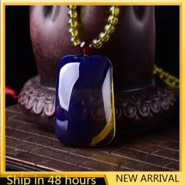 Pendants Natural Mexico Blue Pearl Pendant Clover Chain Mineral Wax Amber Pendant for Men and Women Jewellery