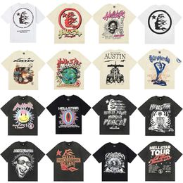 Hellstar T Designer Shirt Mens Men Plus Tees Rapper Wash Heavy Craft Short Sleeve Tshirts High Street Retro Women US 142