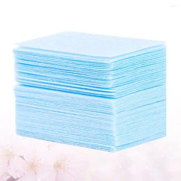 Nail Gel Pliosh Remover Pads 600pcs Lint Free Wipes Non- Woven Removers Cleaning Sky- Blue