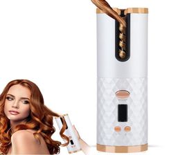 LCD Full Automatic Hair Curler Rotating Curling Iron Ceramic Heating Hairs Stick Professional Magic Heat Tube With Clips dorp ship3889311
