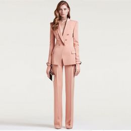 New Pink Women Suits Lady Formal Business Office Tuxedos Mother Wedding Party Special Occasions Ladies Two-Piece Set Jacket Pants A55