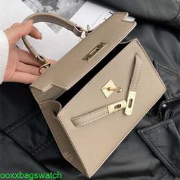 Ky Leather Handbag Trusted Luxury Womens Bags Online Celebrity Handbag for Women in 2024 New Popular Fashion and Highend Feeling Single Shoulder Cross with LOGO HB6S