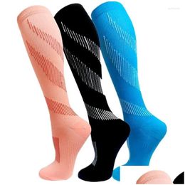 Men'S Socks Mens Arrival Men Women Compression Nylon 15-20 Mmhg Nursing Stockings Varicose Veins Qys041 Drop Delivery Apparel Underwe Otamu